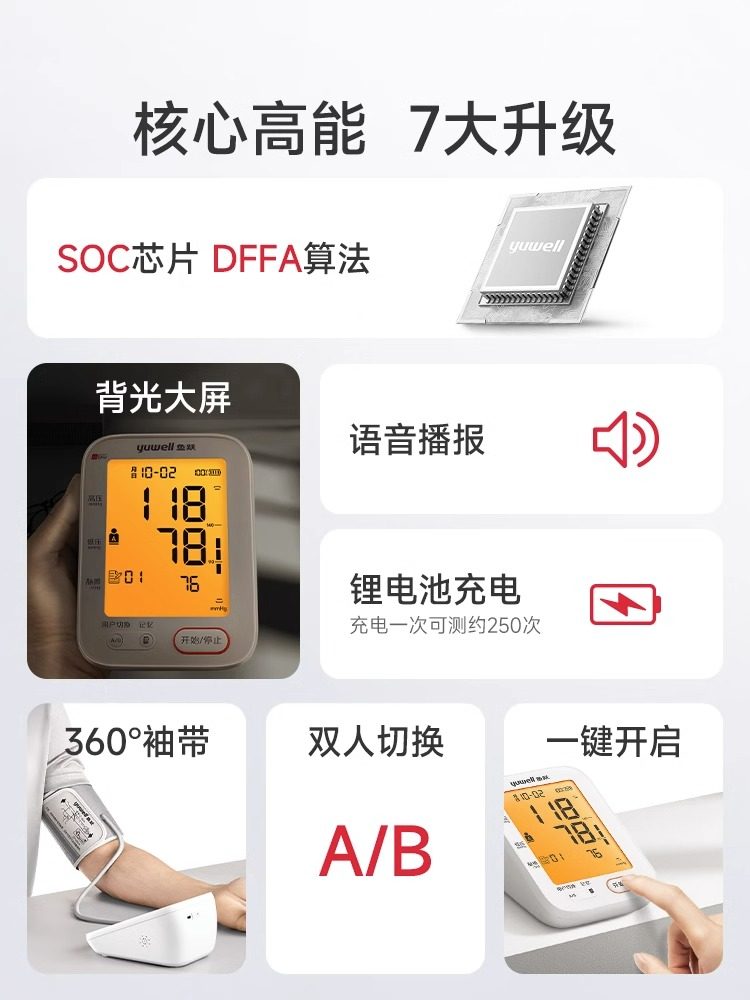  鱼跃亦乐血压计（电子血压计）