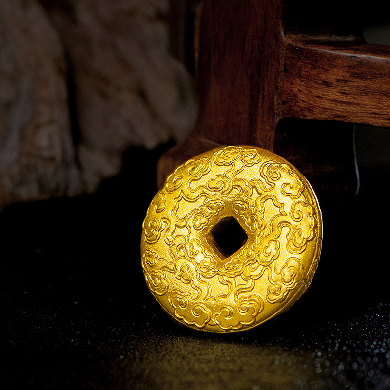 金米黄金面包圈事事如意吉祥平安瑞兽吉祥狮子平安扣颈饰吊坠挂坠,淘宝优惠券,粉丝福利购,淘宝优惠卷