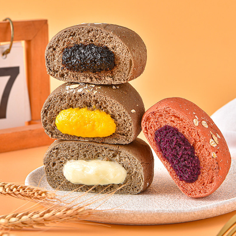 全麦欧包0无蔗糖油低脂减卡肥面包 俏美味西式糕点