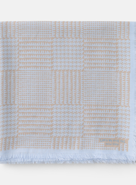 【26 秋冬新款】LAFAYETTE148/拉飞逸山羊绒蚕丝几何提花围巾披肩