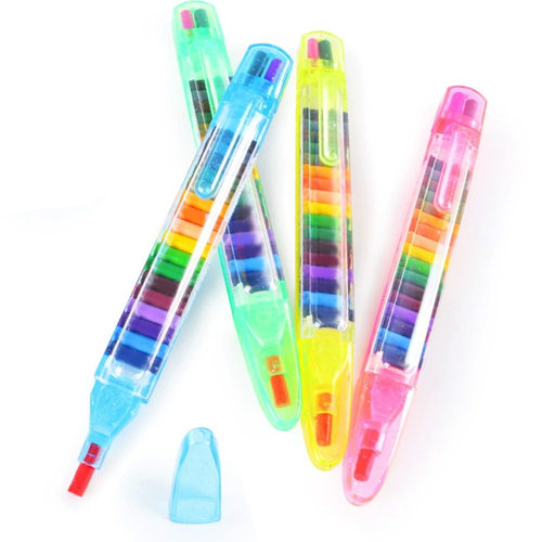 新款diy彩虹彩铅创意个性20色多功能绘画笔可爱便携学生涂鸦蜡笔 - 图2