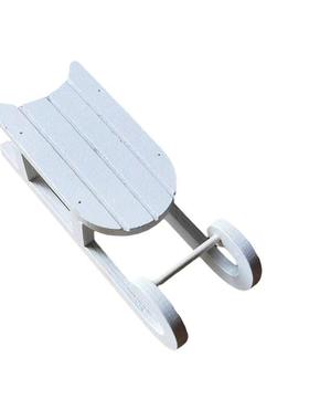 创意桌面拍摄装饰摆件圣诞雪橇木质摆件场景微缩木质工艺品摆件