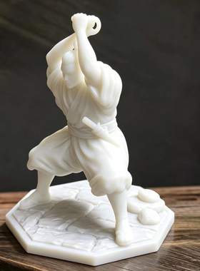 中国武士刀客香香托沉香熏香现代创意摆件侠客茶宠家用室内插香器