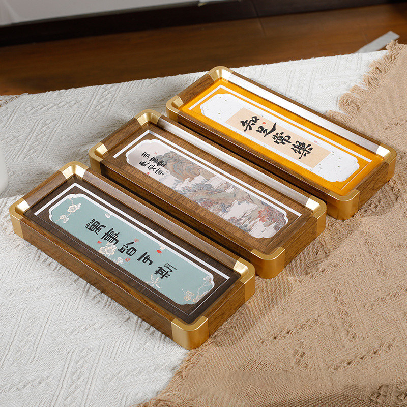 中式高级感PVC仿铜角字画框书法文创装裱框架做照片桌面摆台相框,淘宝优惠券,粉丝福利购,淘宝优惠卷