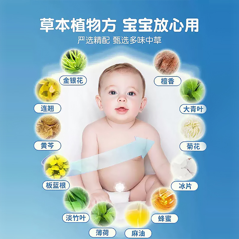 仁和小儿感冒贴婴幼儿童中药贴鼻塞流鼻涕宝宝足肚脐贴打喷嚏