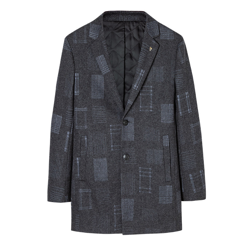 【商场同款】才子男装羊毛呢大衣男2024秋冬季保暖休闲中长款外套,淘宝优惠券,粉丝福利购,淘宝优惠卷