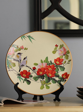 陶瓷陶瓷摆盘手绘品摆件装饰摆件
