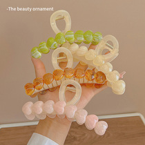 2023 new acrylic loving hair clip female rear brain spoon large number disc hair grab clip sweet and fresh shark clip