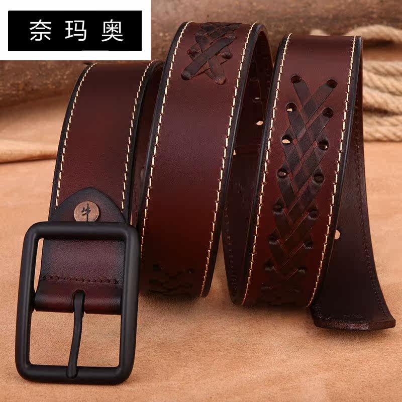 奈玛奥2018新款春季休闲牛皮裤带 奈玛奥腰带/皮带/腰链