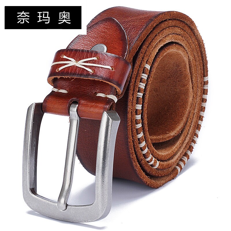 奈玛奥男士真皮针扣休闲中青年皮带 奈玛奥腰带/皮带/腰链