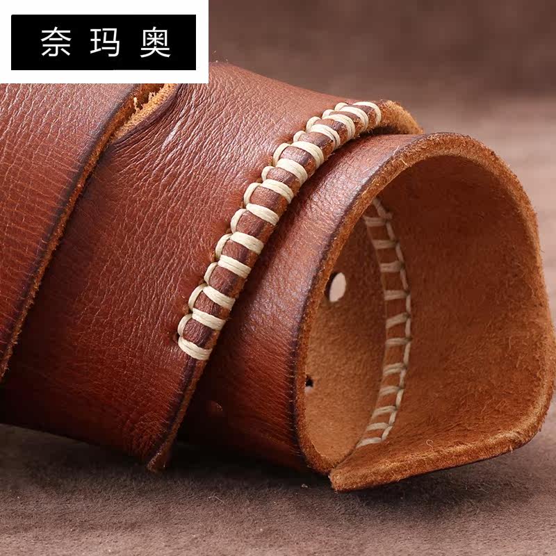 奈玛奥男士真皮针扣休闲中青年皮带 奈玛奥腰带/皮带/腰链