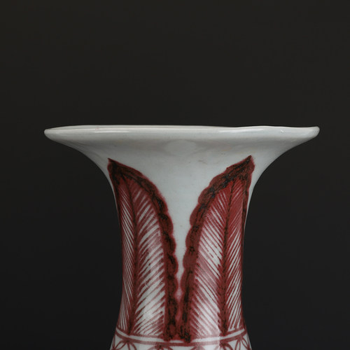 元釉里红鸳鸯莲池玉壶春瓶古董古玩收藏品中国风花瓶老物件瓷器 元釉里红鸳鸯莲池玉壶春瓶古董古玩收藏品中国风花瓶老物件瓷器