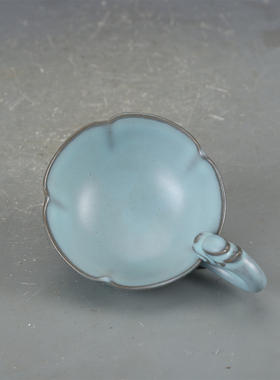 宋汝窑天蓝釉茶杯茶盏 仿古瓷器古董古玩老货五大名窑收藏