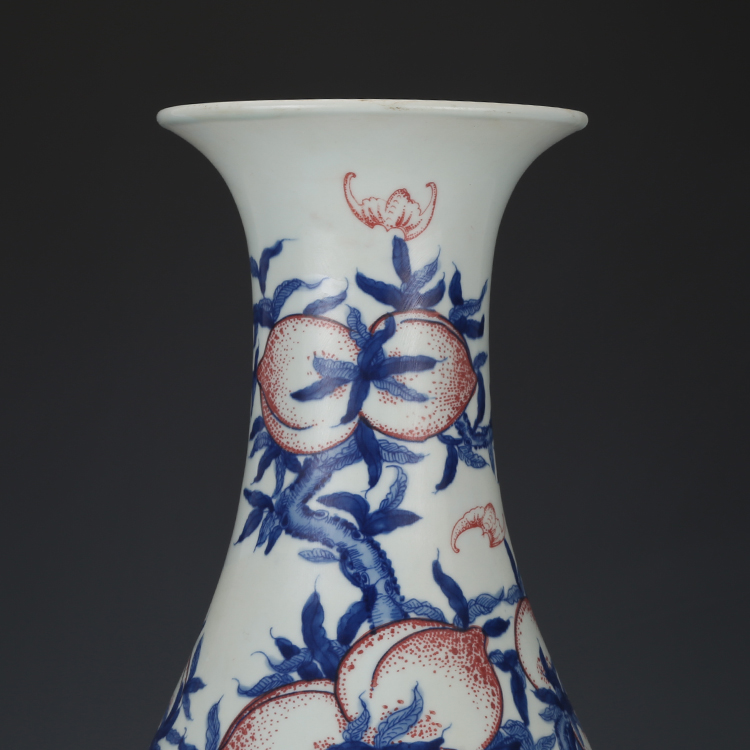 文房具　清康熙　 紅釉花瓶/F2-66 文房具 清康熙 紅釉花瓶/F2-66 美術品・アンティーク・コレクション