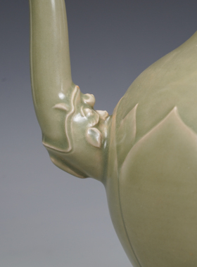 五代越窑秘色瓷执壶茶壶古董古玩包老瓷器旧货老货收藏摆件