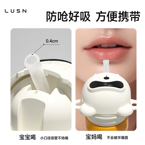 矿泉水吸管盖喝水神器转换头儿童便携式瓶盖宝宝饮料瓶转换嘴 - 图2