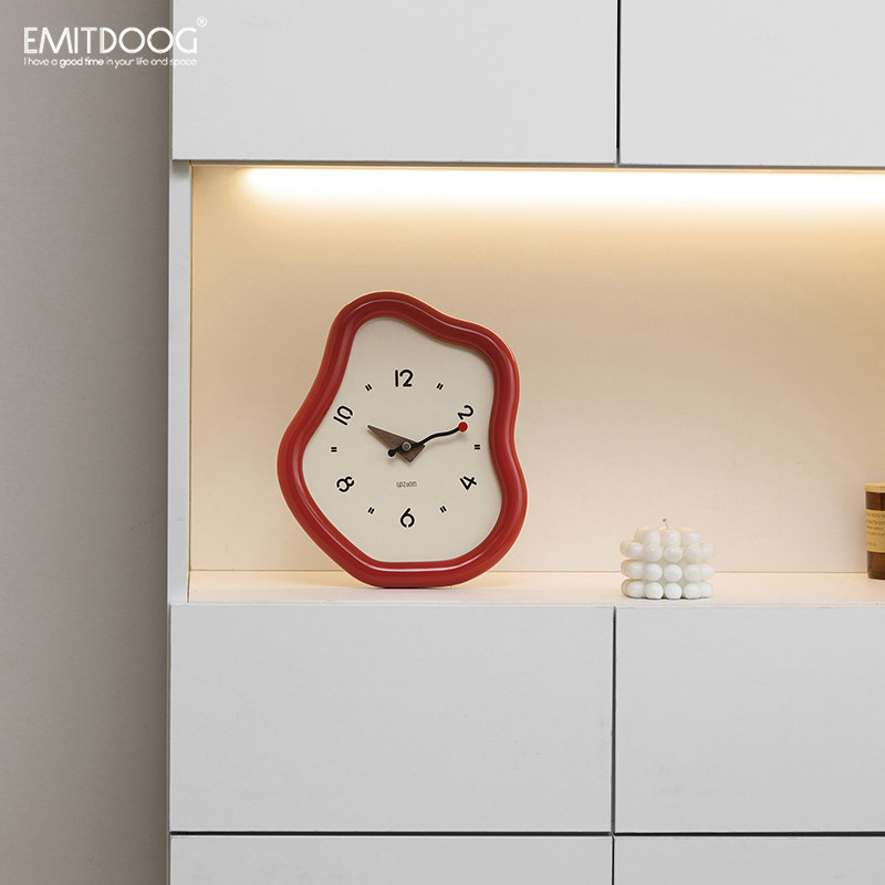 EMITDOOG客厅卧室创意时钟玄关装饰品电视柜高档大气座钟桌面摆件,淘宝优惠券,粉丝福利购,淘宝优惠卷