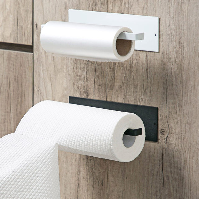 Creative bathroom and kitchen carbon steel tissue rack without punching tissue rack hanger storage rack roll paper rack storage rack storage rack storage rack storage rack