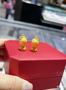 18K金佛祖项佛头锁骨链纯银