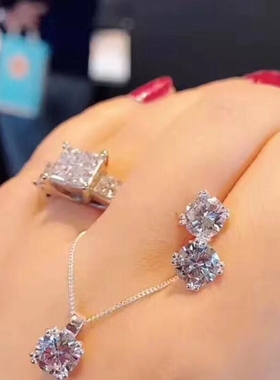 新西兰苏联石项链mh女钻石长款