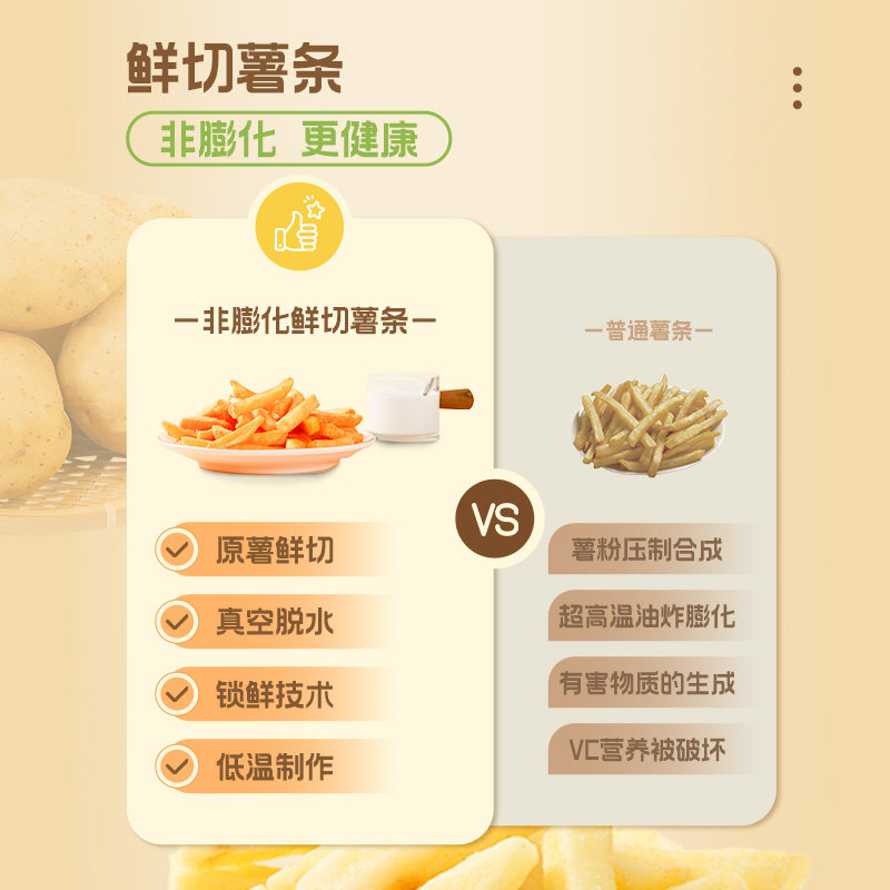 鲜切薯条10包混合口味非膨化土豆条原切马铃薯独立小包装网红零食,淘宝优惠券,粉丝福利购,淘宝优惠卷