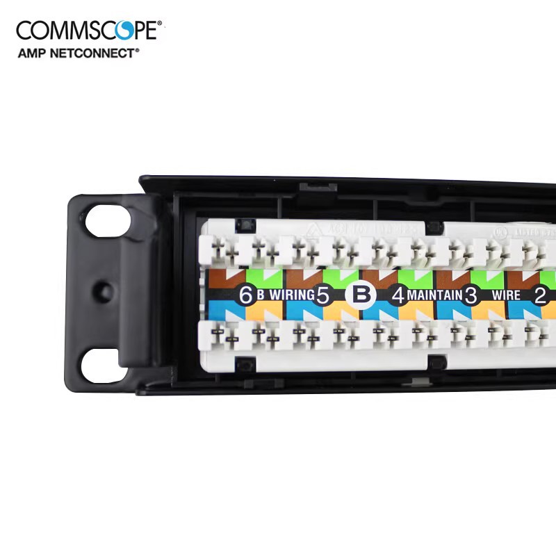 康普/AMP安普24口六类网络配线架一体式配线架NPP-6-DM-1U-24-图0