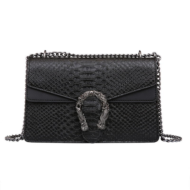 小ck 2020新款潮韩版鳄鱼纹小方包 积旅女士包袋