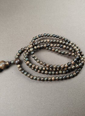 天然檀木正宗绿檀木芦葫有福项链