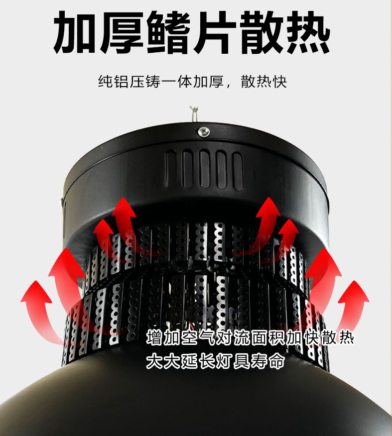 亚明led工矿灯黑色100w200w400瓦车间厂房仓库照明天棚吊灯