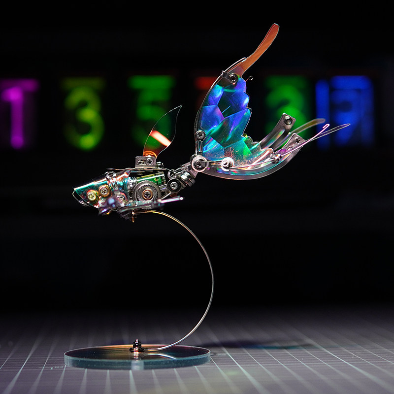 机械党蝶翼飞鱼金属拼装模型潮玩国创机甲DIY节日礼品男潮流积木,淘宝优惠券,粉丝福利购,淘宝优惠卷