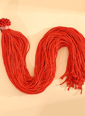 本命年手工编织红绳简约款麻花项