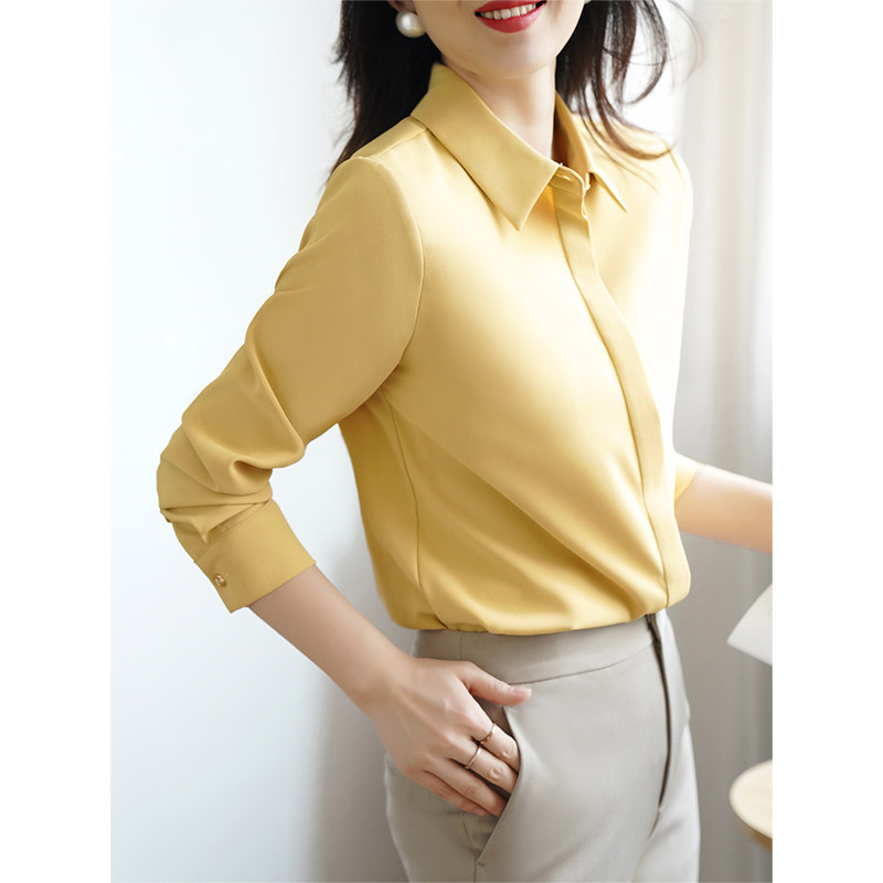 高级感轻奢雪纺衬衫女秋季长袖上衣 缪语女装衬衫