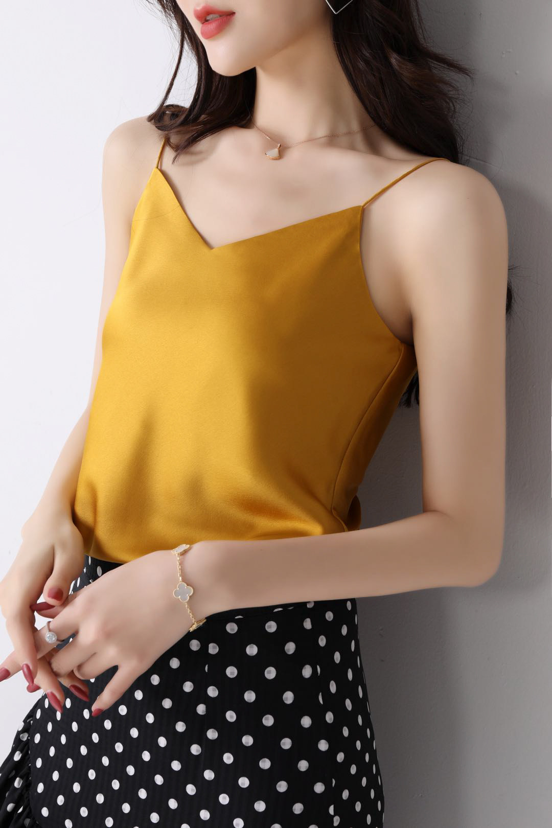 醋酸缎面吊带 缪语女装背心吊带