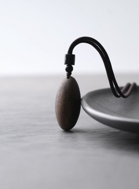 2026禅意《无极》越南沉香木男女项链吊坠项坠毛衣链挂饰安神刻字