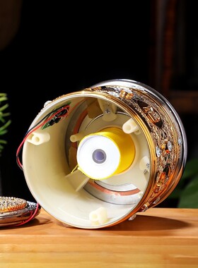 2026电动转金筒磁悬浮转金轮六字真言八吉祥藏传居家转动桶创意摆