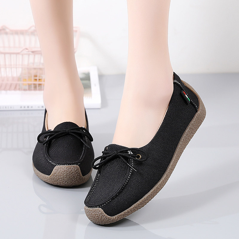 老北京布鞋女新款平底防滑牛筋底一脚蹬女士软底舒适百搭豆豆鞋子,淘宝优惠券,粉丝福利购,淘宝优惠卷
