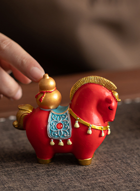 马上发财小马摆件新年吉祥物