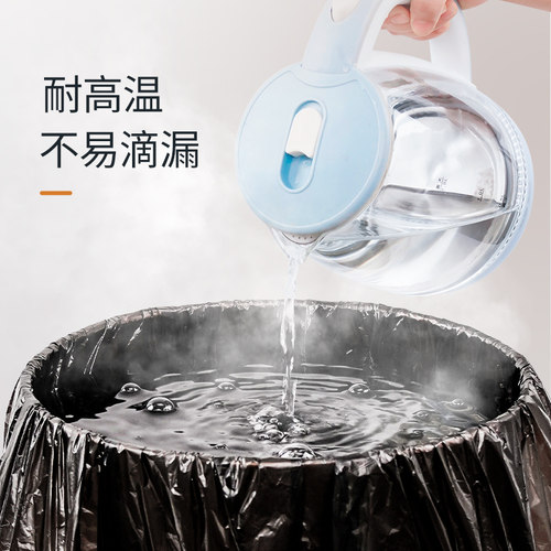 靓涤5卷加厚点断式平口式垃圾袋彩色厨房家用塑料袋中大号60*60cm - 图3