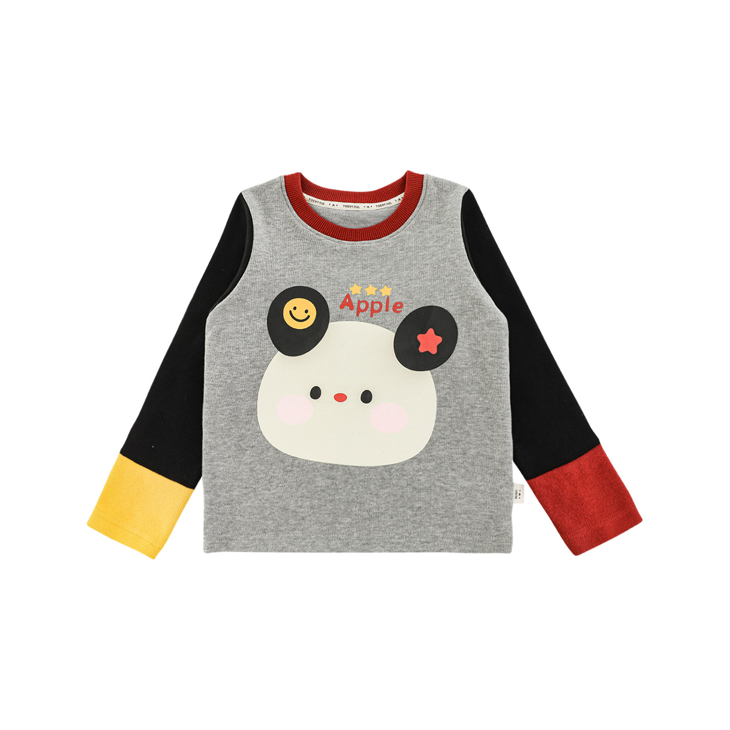 幼悠 男童2025秋季新款长袖圆领卡通撞色t恤宽松透气儿童潮酷上衣,淘宝优惠券,粉丝福利购,淘宝优惠卷