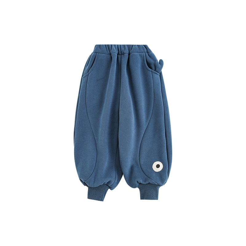 幼悠童装男童裤子2025冬季新款鲸鱼防风束脚休闲裤加绒保暖冬装潮,淘宝优惠券,粉丝福利购,淘宝优惠卷