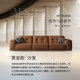 Guangchao Italian retro top layer cowhide leather sofa