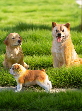 蔚然花屋柴犬小狗摆件