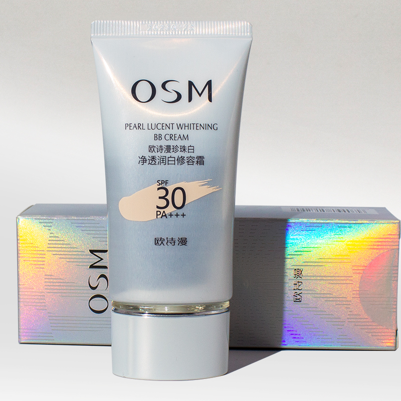 OSM欧诗漫珍珠白修容霜防晒BB霜SPF30遮瑕裸妆保湿素颜霜正品女 - 图0