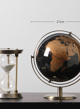 新款高档轻奢地球仪摆件办v公室桌面摆设书房办公桌酒柜现代家居