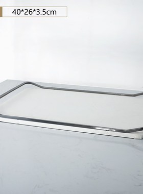 新款现代轻奢欧式客厅家用金属长方形G托盘摆件样板间茶几轻奢装