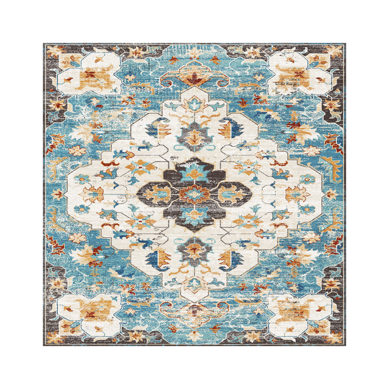 Square rug moroccan ethnic bedroom study