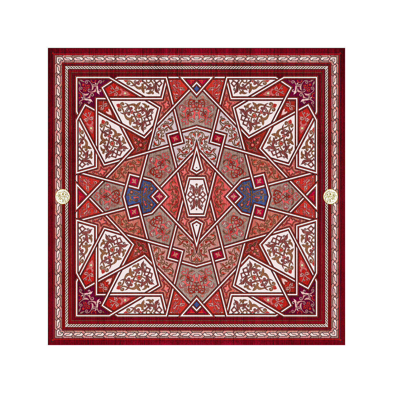Moroccan ethnic style square floor mat for entrance door special carpet Bohemian retro door mat entrance anti-slip