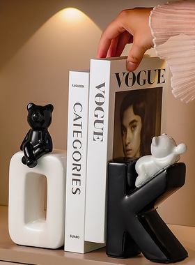 现代简约OK书挡摆件轻奢高档客厅酒柜电视柜餐边柜书柜书立装饰品