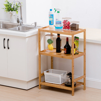 Kitchen Shelving Corner Rack Simple Living Room Bookcase Bedroom room Contained Storage Shelf Bathroom Multilayer Floor Bamboo