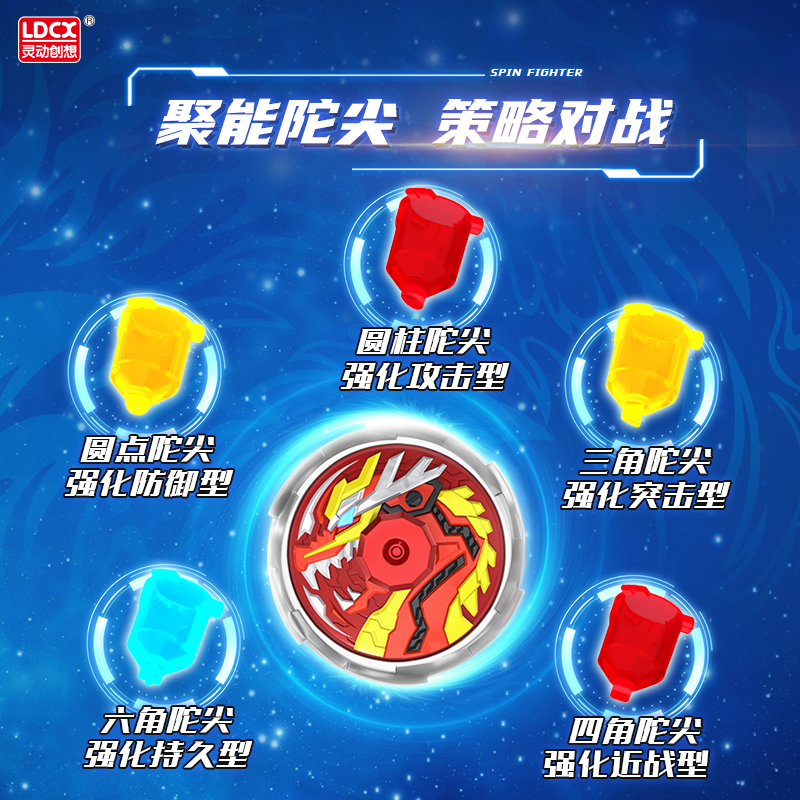 灵动创想魔幻陀螺6代儿童男孩摇摇摩幻梦幻六战斗盘男孩玩具儿童 - 图3